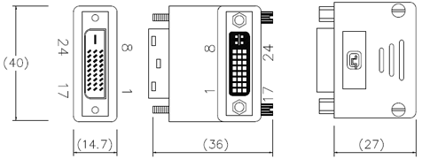 ライトアングルタイプ コネクタサイズ