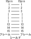ストレート配線 MicroDsub15-MicroDsub15